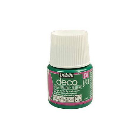 Farba Pebeo Deco Błyszcząca 45ml, Zielona/137 Green